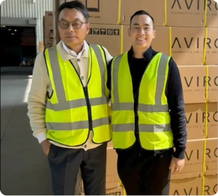 Andy Hoang at Aviron facility