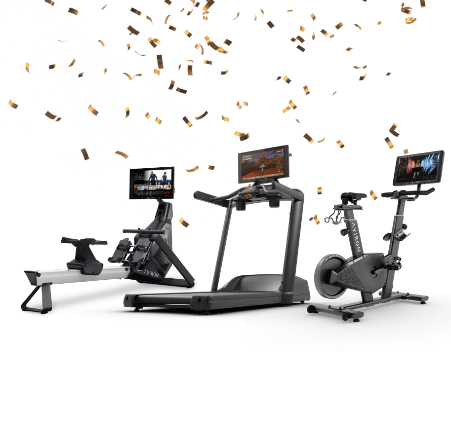 Aviron fitness equipment including rowing machines and exercise bikes